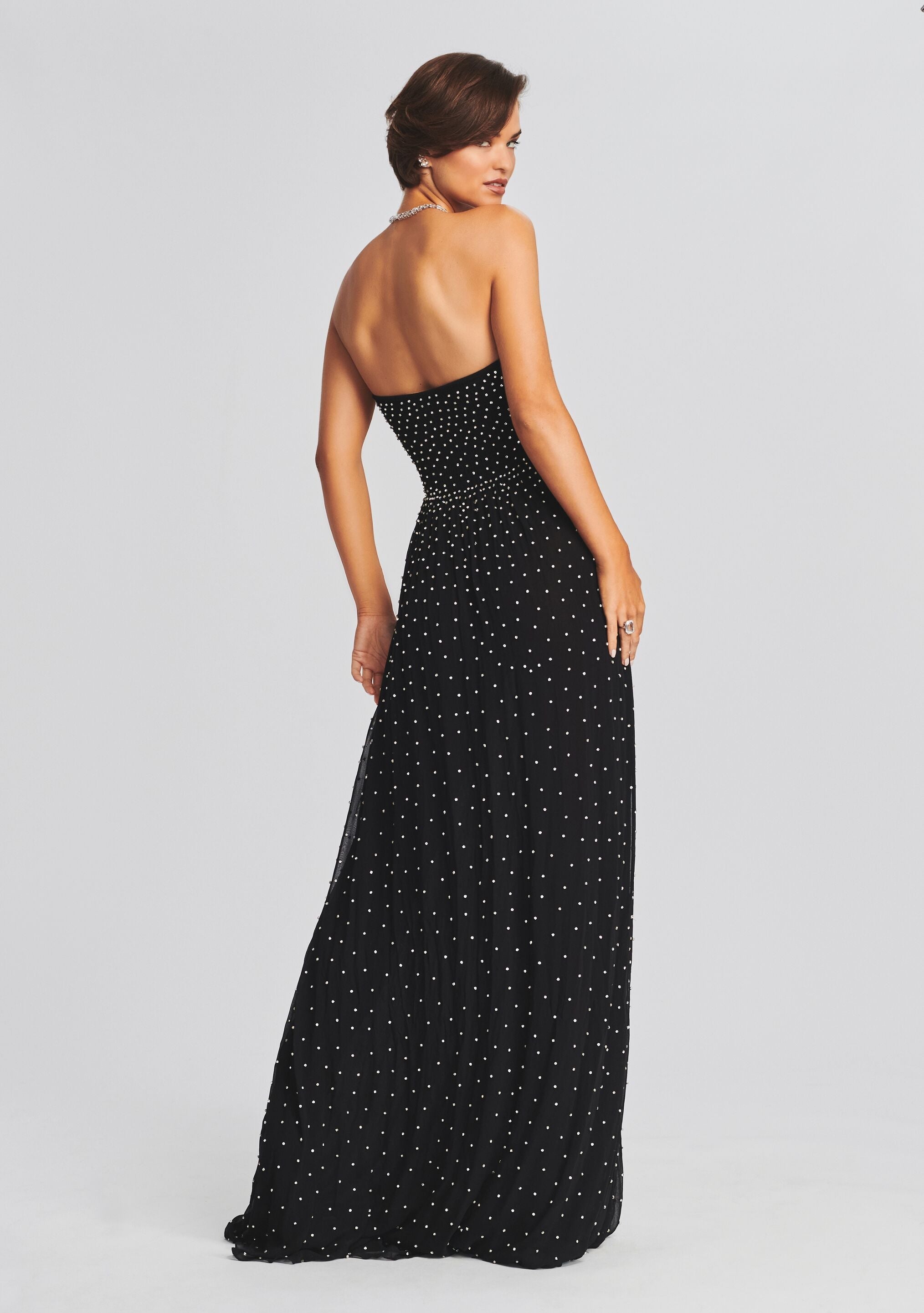 Masie Embellished Chiffon Dress
