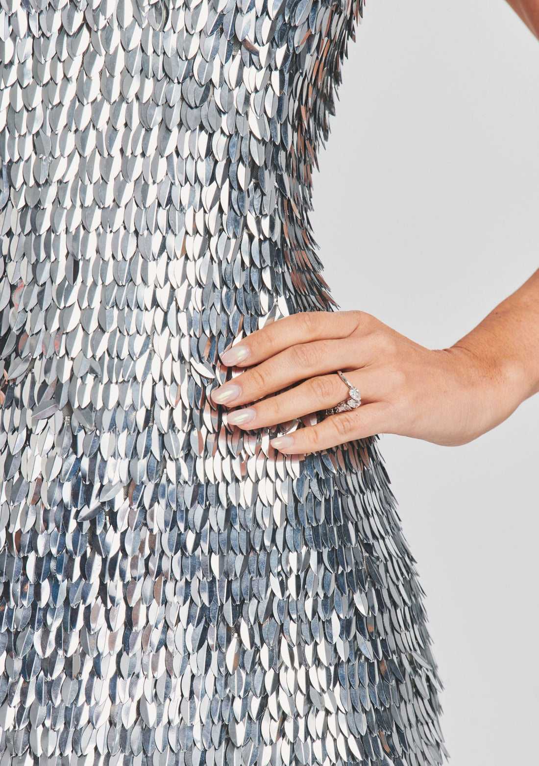 Sirena Feather Sequin Dress