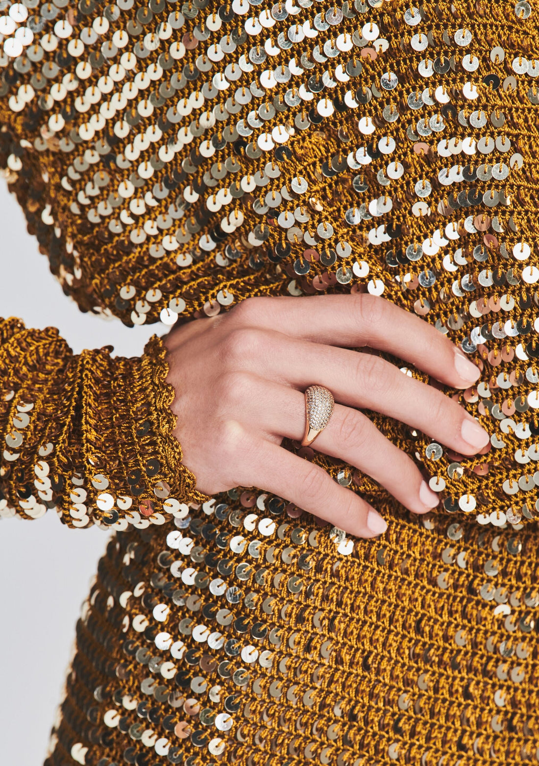Lucia Sequin Crochet Dress