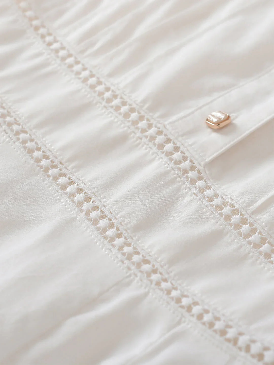 Fiona 100% Cotton White Midi Dress