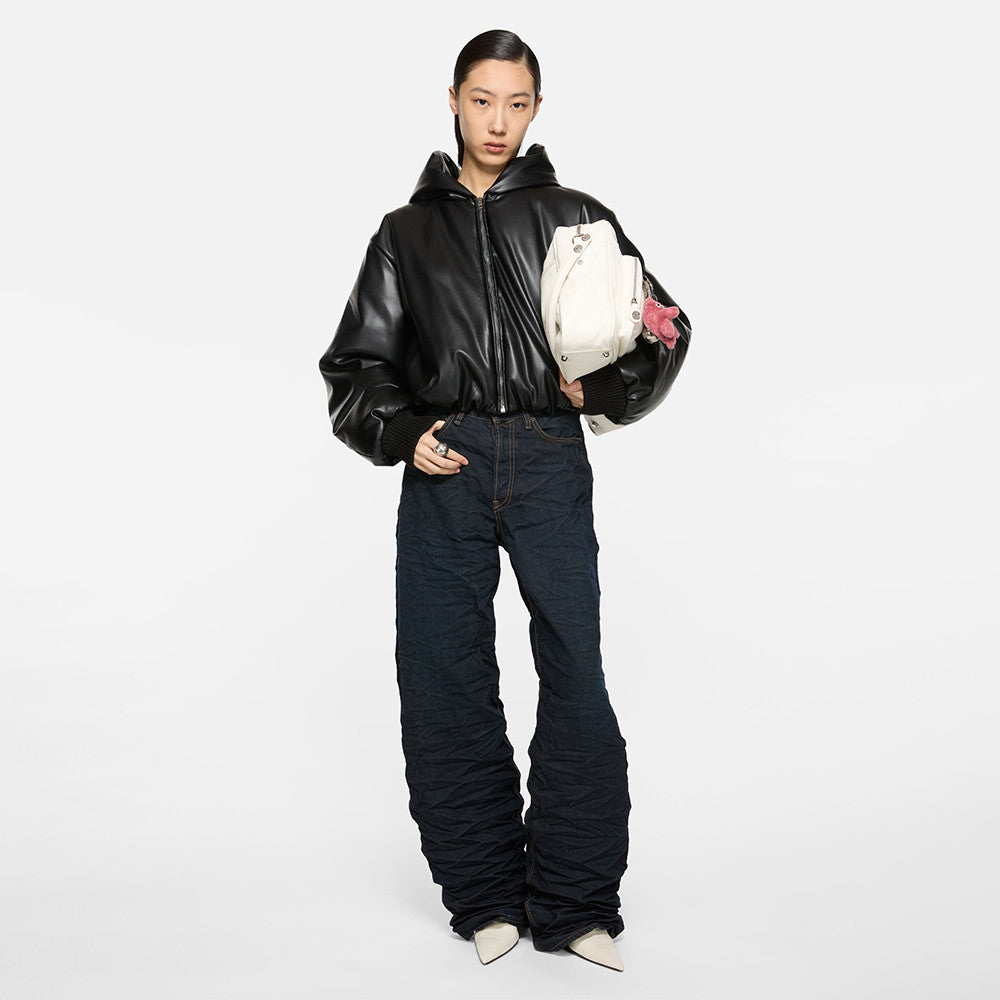 Acne Studios Hooded faux leather jacket #336625