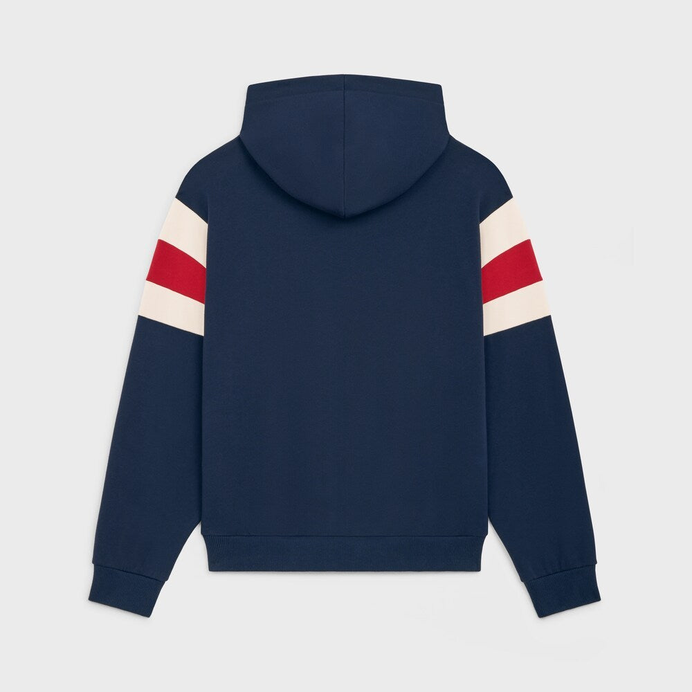 Celine Men's and Women's Unisex Spring/fall Fashion Casual Hooded Color-blocked Long-sleeve Oversized Sweatshirt With Letter Print Between Sleeves Hooded Sweatshirt #78455