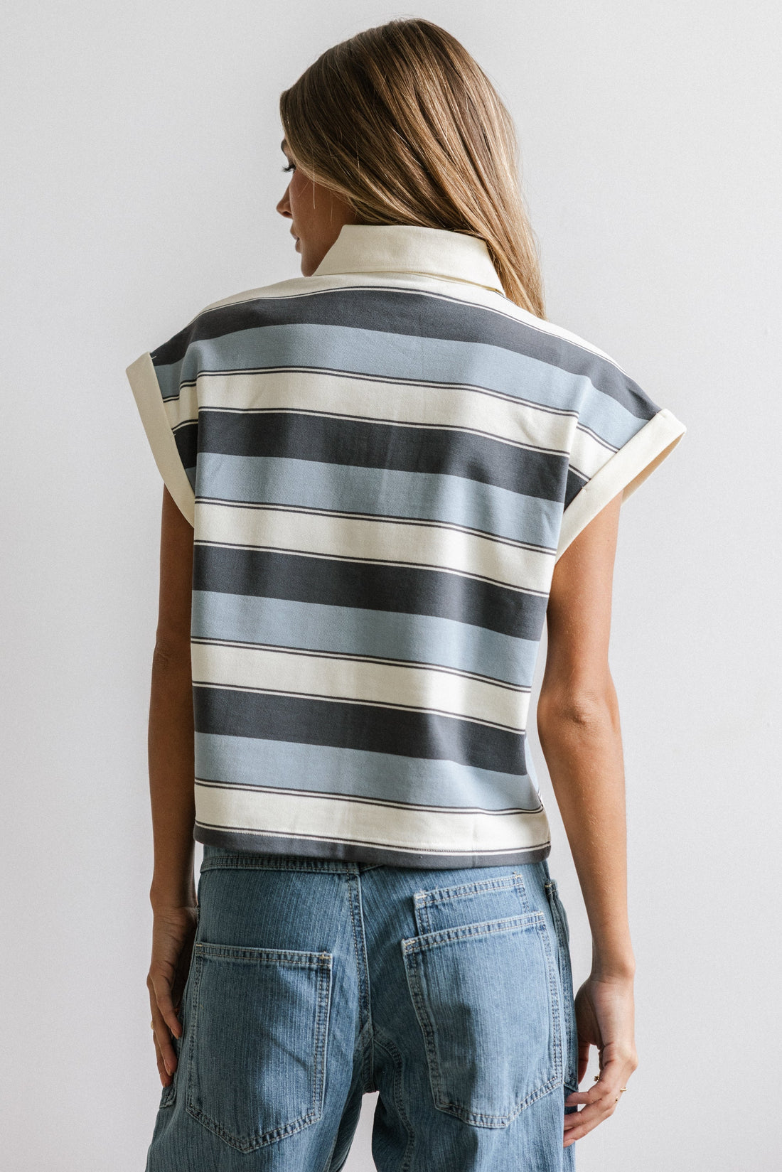 Niko Striped Top in Blue
