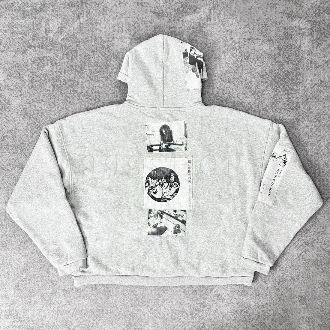 Enfants Riches Deprimes Fall Alice Patch Distressed Zipper Hooded Sweatshirt #333688