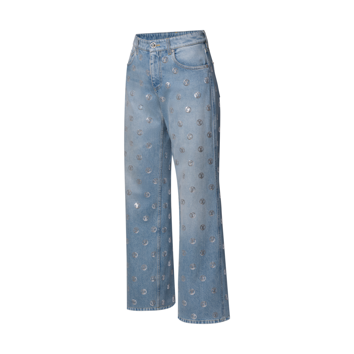 Louis Vuitton Signature Sequin Boot-cut Jeans #334461