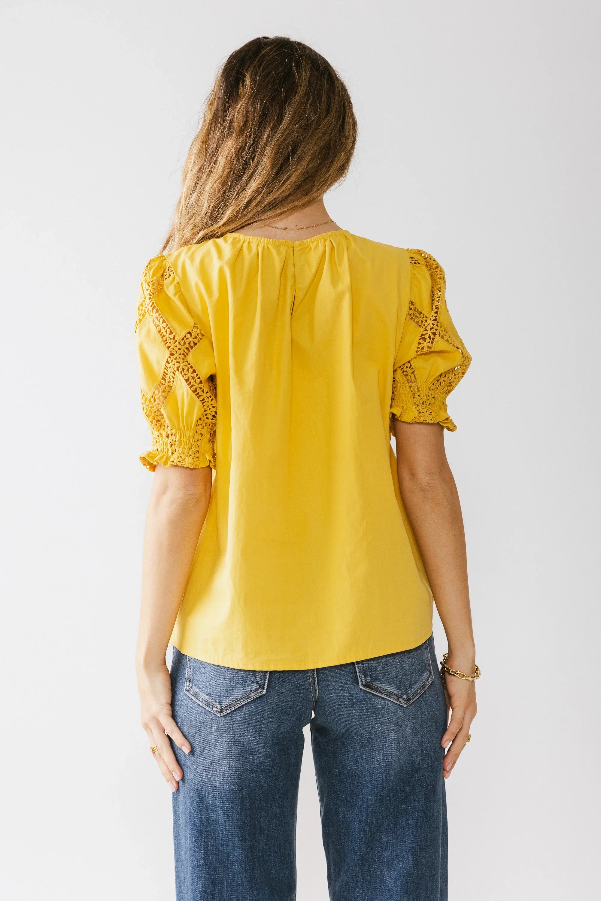 Noelle Loose Blouse in Yellow