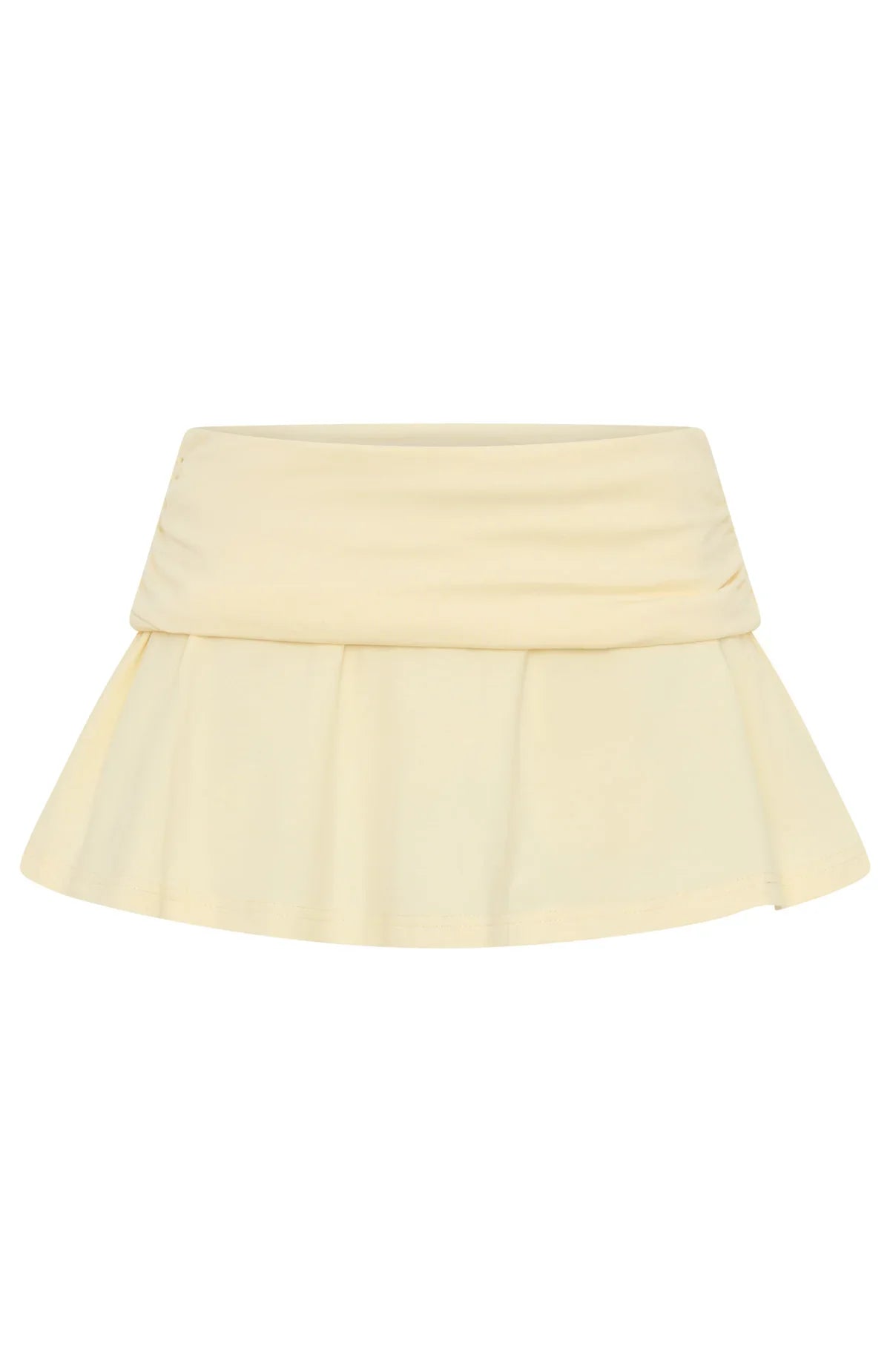 From The Archives Gigi Fold Over Mini Skirt Lemon