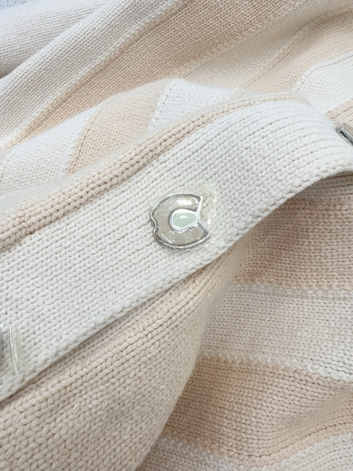 Hermes Long sleeve Long Cardigan Thick Bicolor Cotton #333633