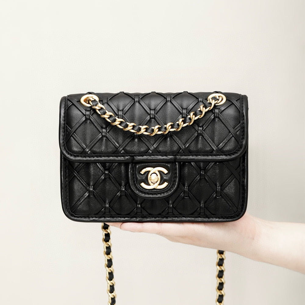 Chanel Metallic Braid Mini Shoulder Bag #317579