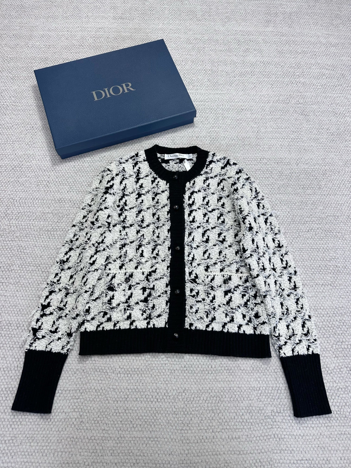 Dior Top -quality Version Houndstooth Two-piece Cardigan #307250