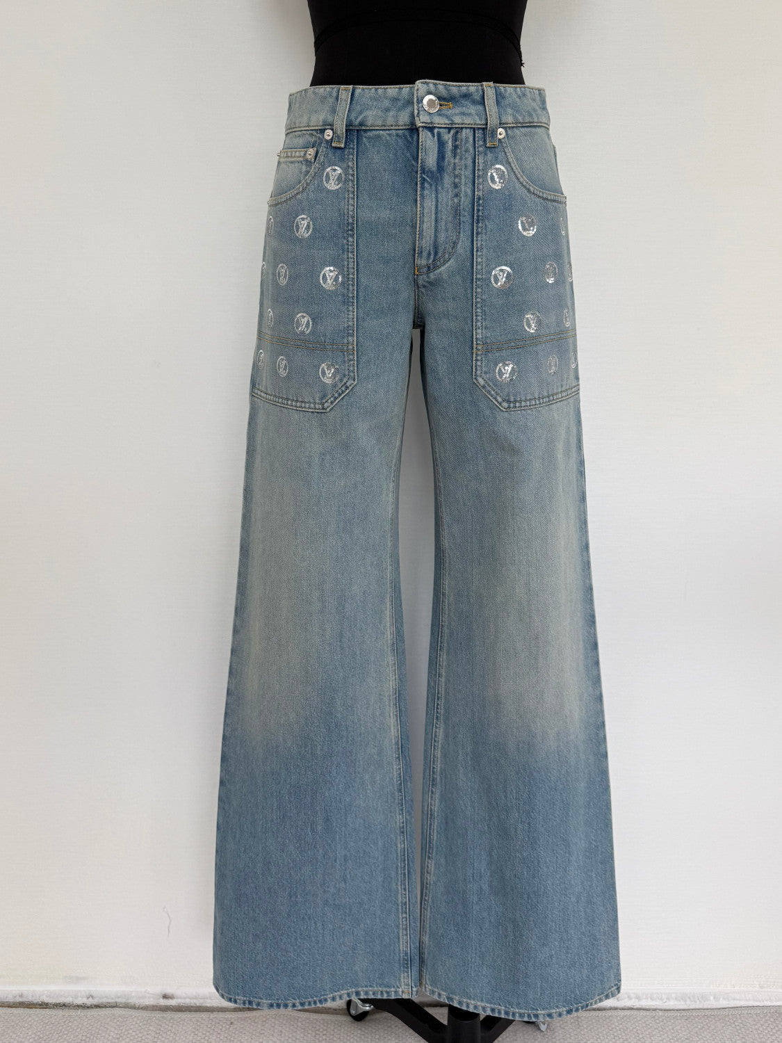 Louis Vuitton Signature Sequin Slim Fit Jeans #334460