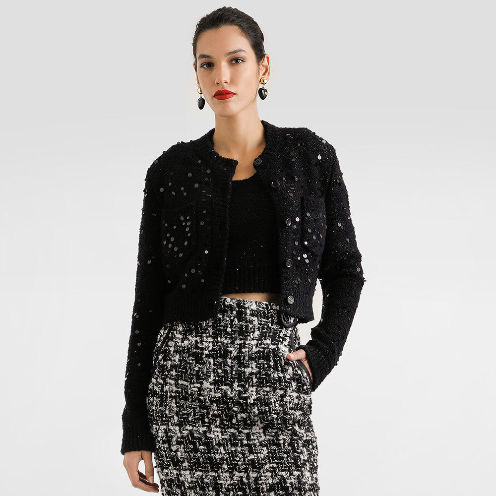 Dolce Gabbana Women's Wool blend Cardigan in Black #333095