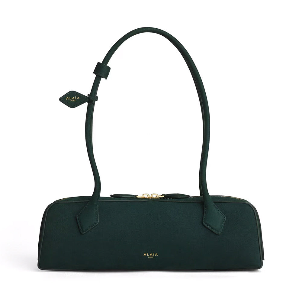 Alaïa Raspberry Le Teckel Medium Bag in Nubuck #320545