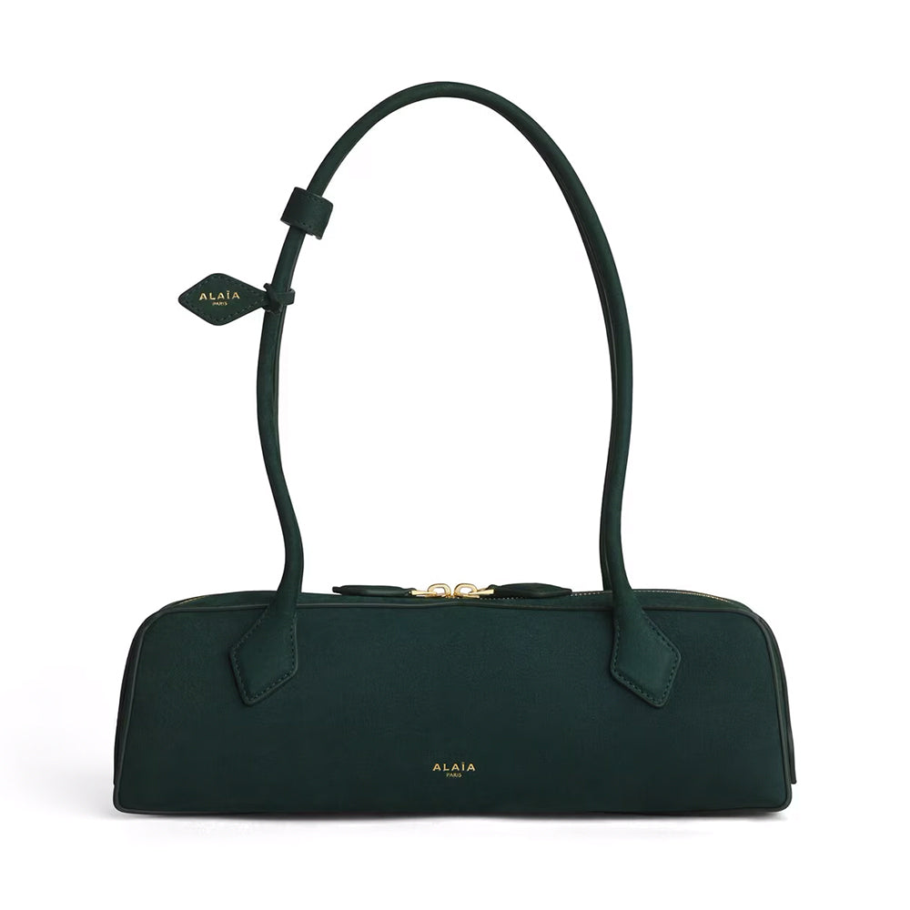 Alaïa Raspberry Le Teckel Medium Bag in Nubuck #320545
