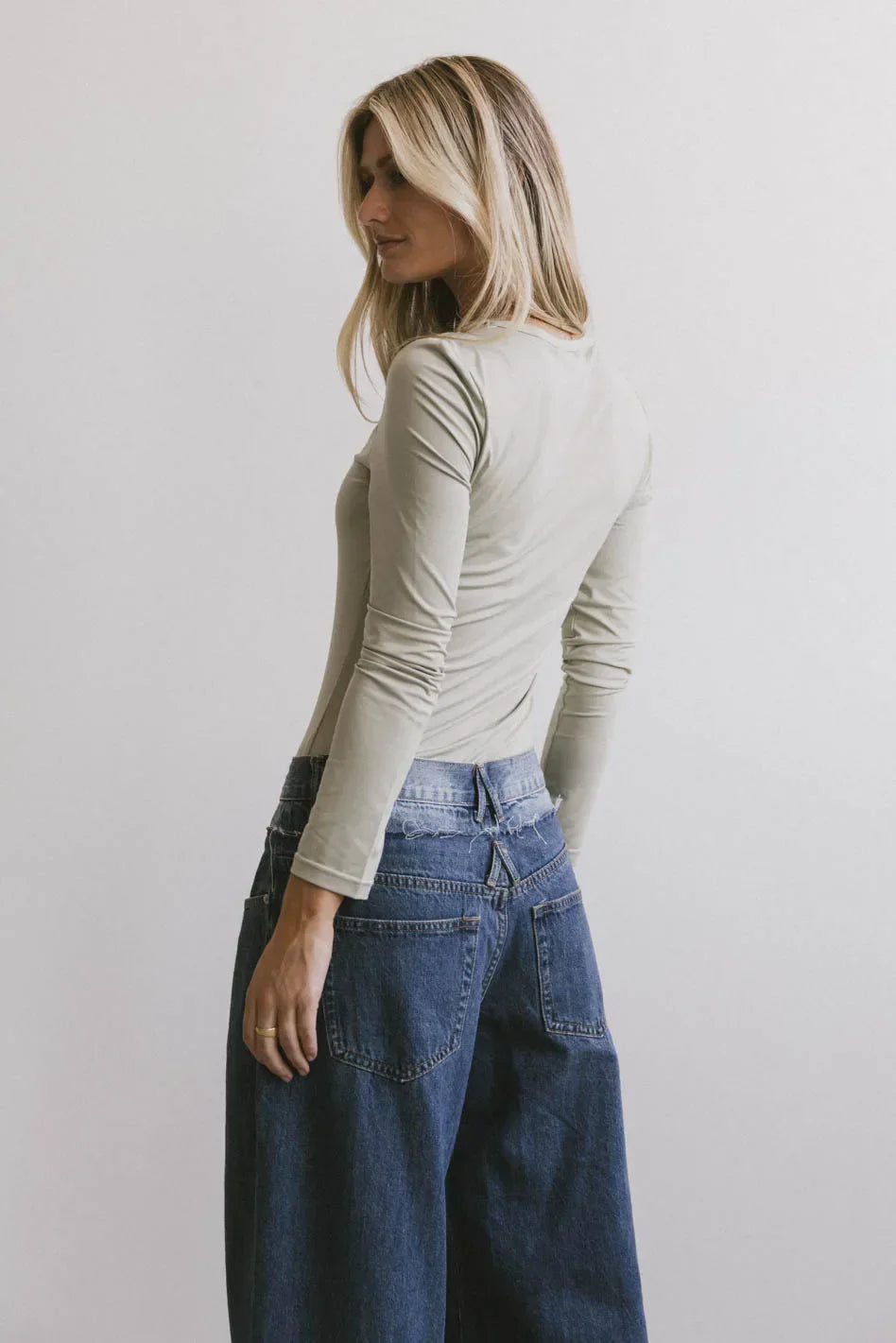 Iris Basic Top in Sage