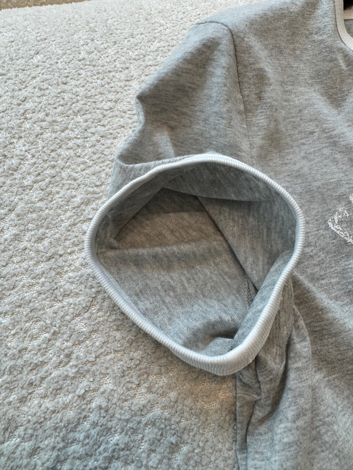 DIOR T-Shirt Gray and White Cotton Jersey #377461