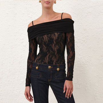 Zimmermann Rebellion Draped Bodysuit #337254