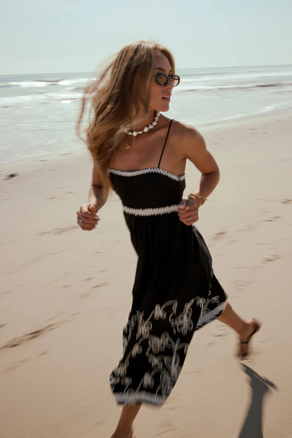 Etta Embroidered Midi Dress