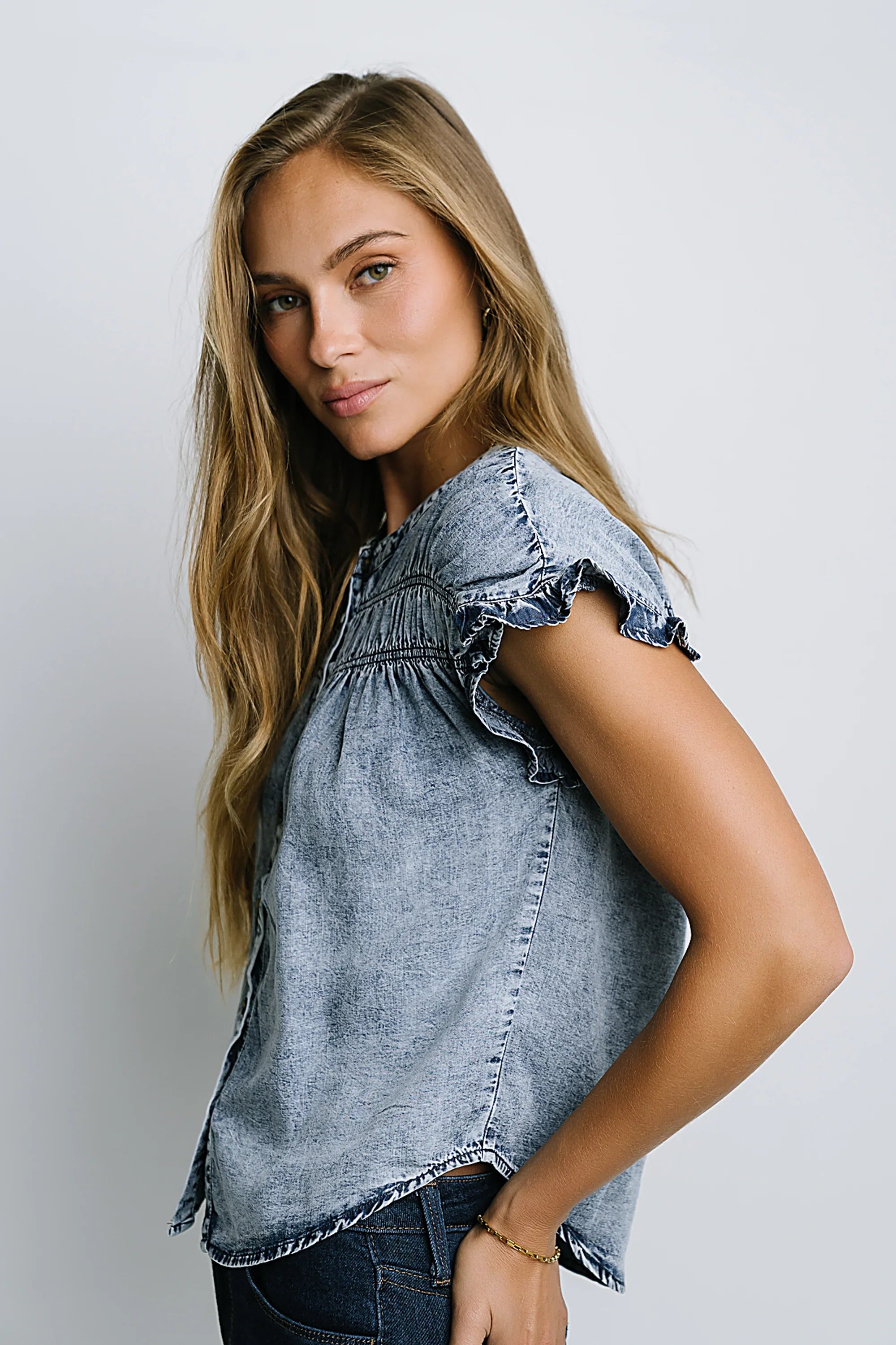 Brecklyn Denim Button Up