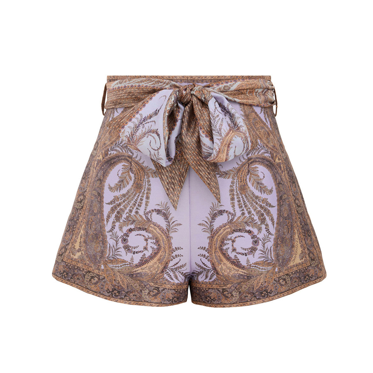 Zimmermann Women's Spring/Summer/Fall V-Neck Floral Print Loose-Fit Long-Sleeve Blouse Viscose Casual High-Waisted Shorts #81566