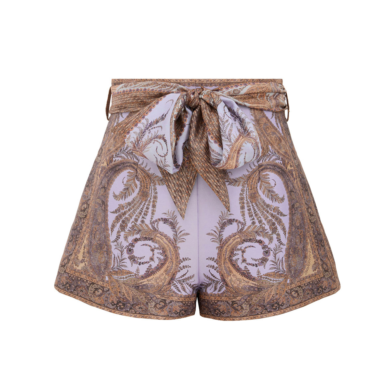 Zimmermann Women's Spring/Summer/Fall V-Neck Floral Print Loose-Fit Long-Sleeve Blouse Viscose Casual High-Waisted Shorts #81566