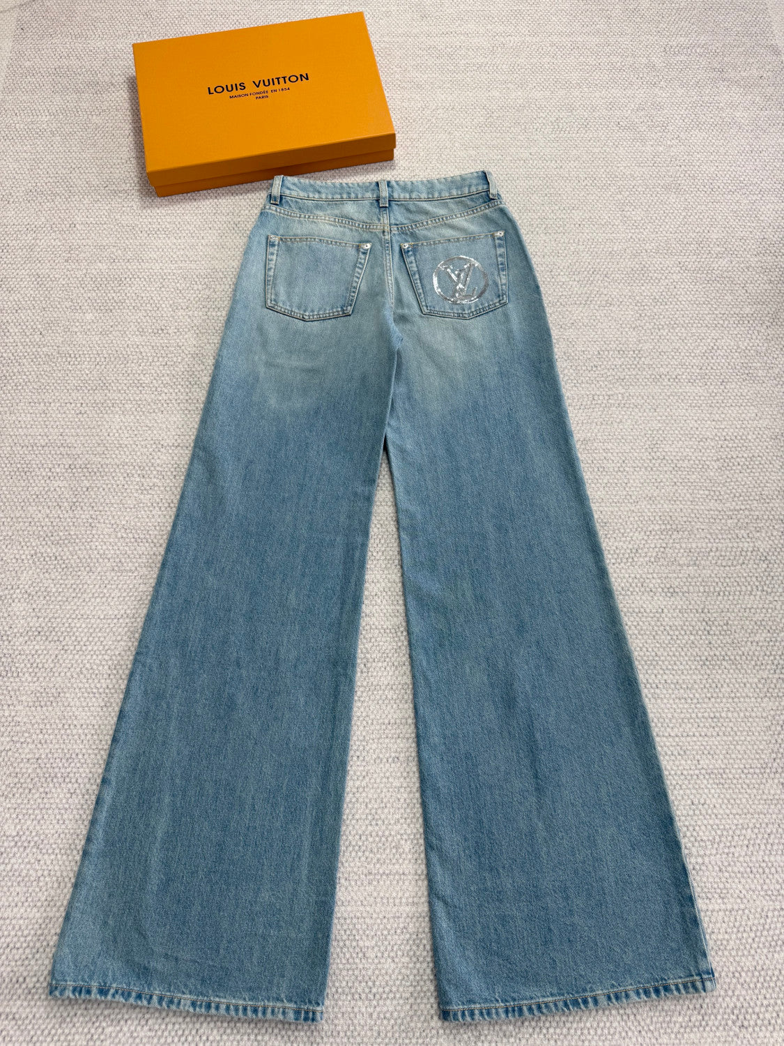 Louis Vuitton Signature Sequin Slim Fit Jeans #334460
