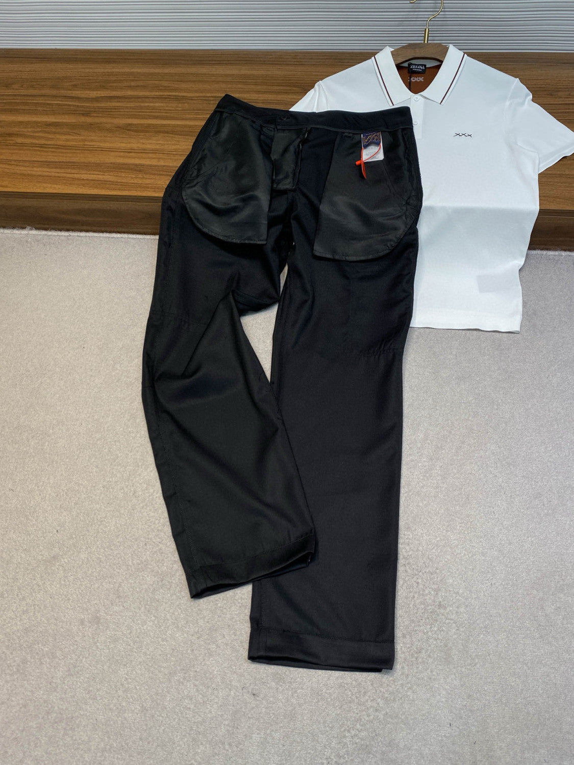 Louis Vuitton Men's Fashion Classic Solid Color Sheepskin Wool Embroidered Work Pants #78828