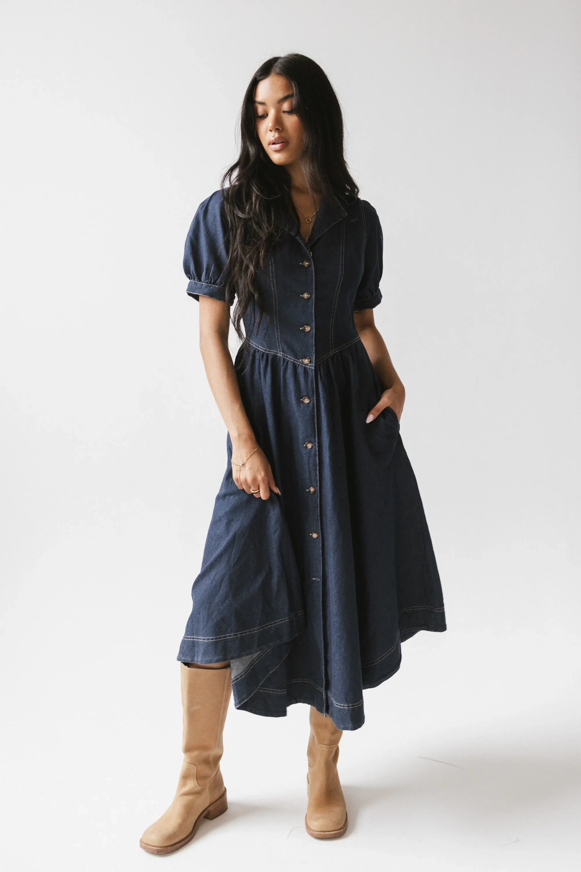 Ivan Denim Midi Dress