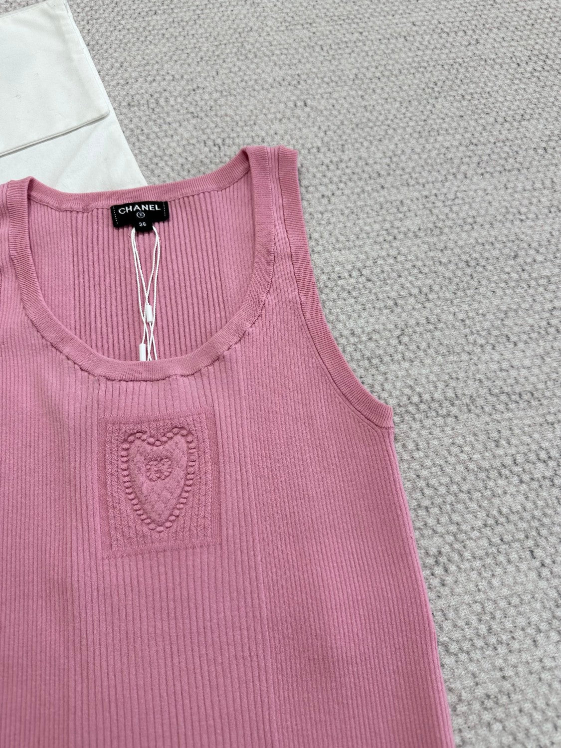 Chanel Women's Summer Fashion Casual Crew Neck Sleeveless Combed Cotton Yarn Knit Tank Top Vest #78775