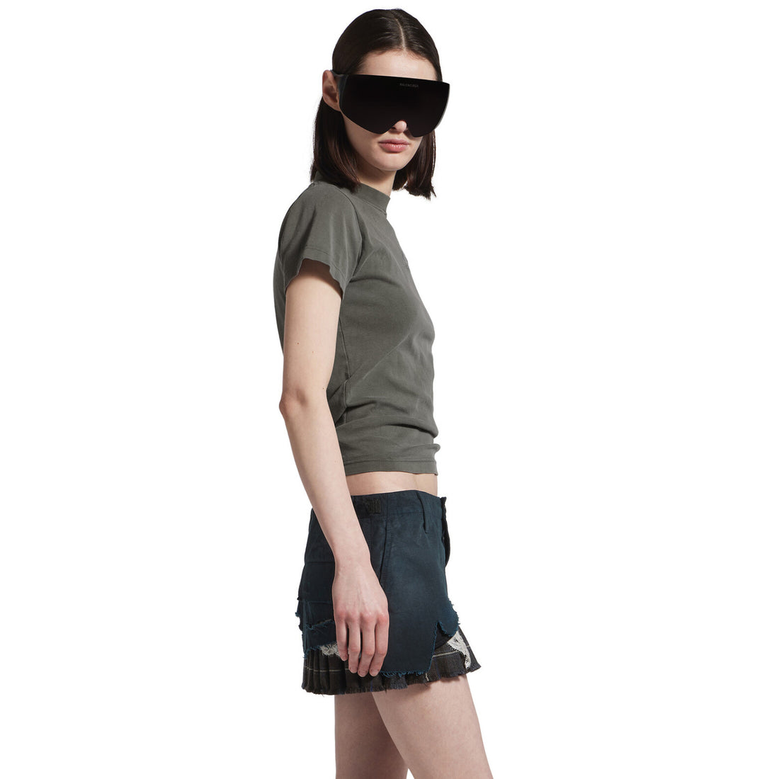 Balenciaga LOOP SPORTS ICON Men's And Women's Spring/summer Fashion Casual Solid Color Crewneck Pullover Vintage Plain Weave Knit Fabric Distressed Effect Short Sleeve T-shirt #79384