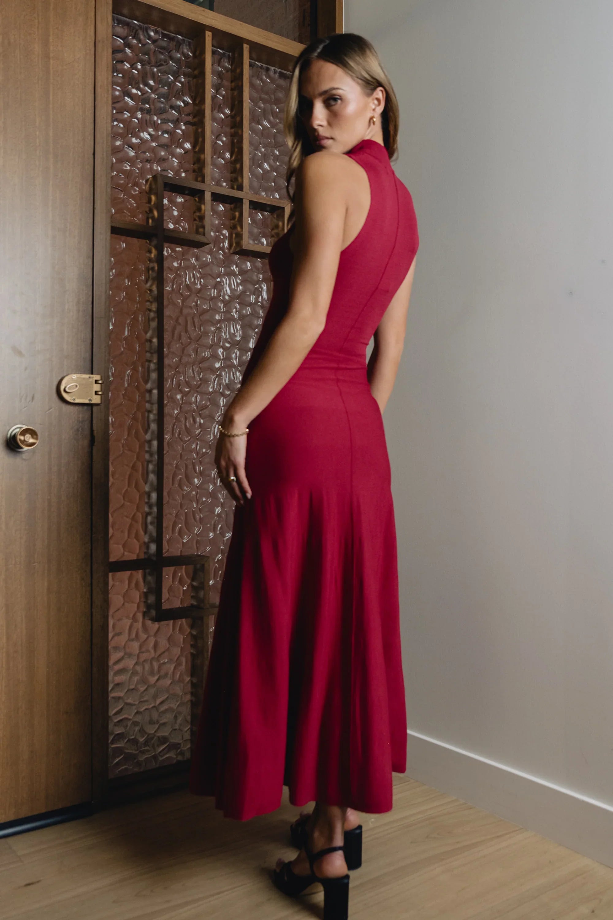 Liz Mock Neck Maxi Dress