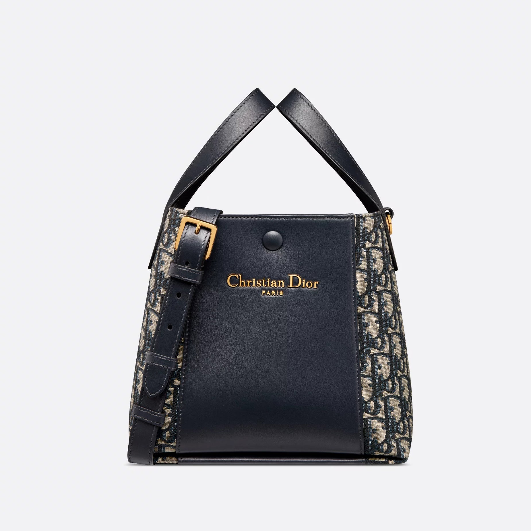 Dior Signature Women's Monogram Printed Solid Colour Grained Cowhide Leather Shoulder Tote Bucket Bag Bags #76662