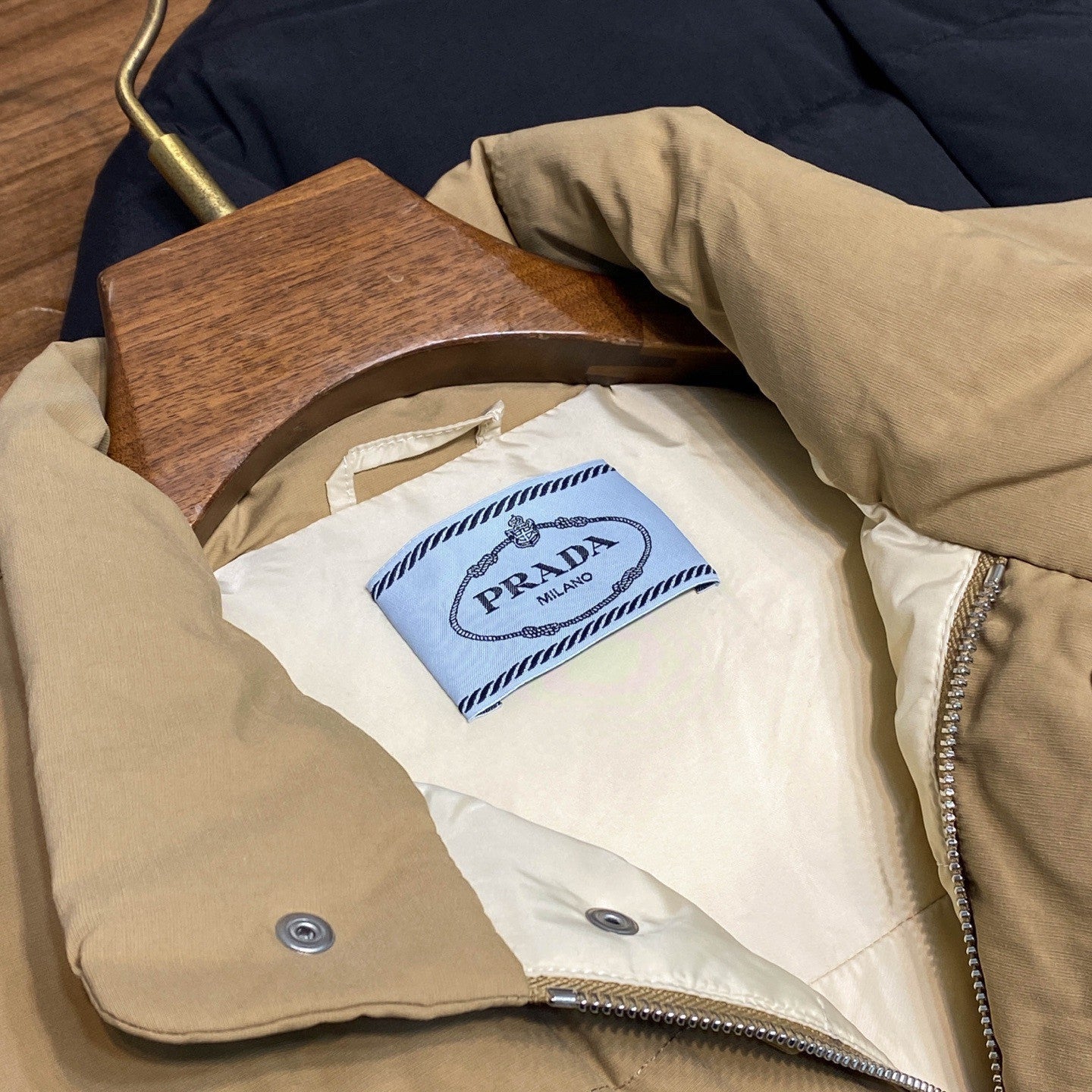 Prada Brown Down Filled Technical Puffer Jacket #333729