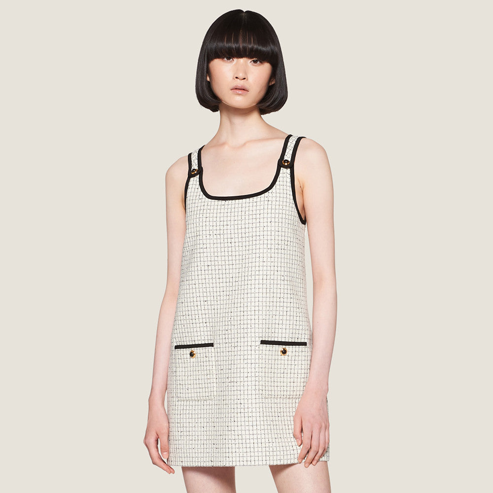 MiuMiu Short Plaid Dress White #335942