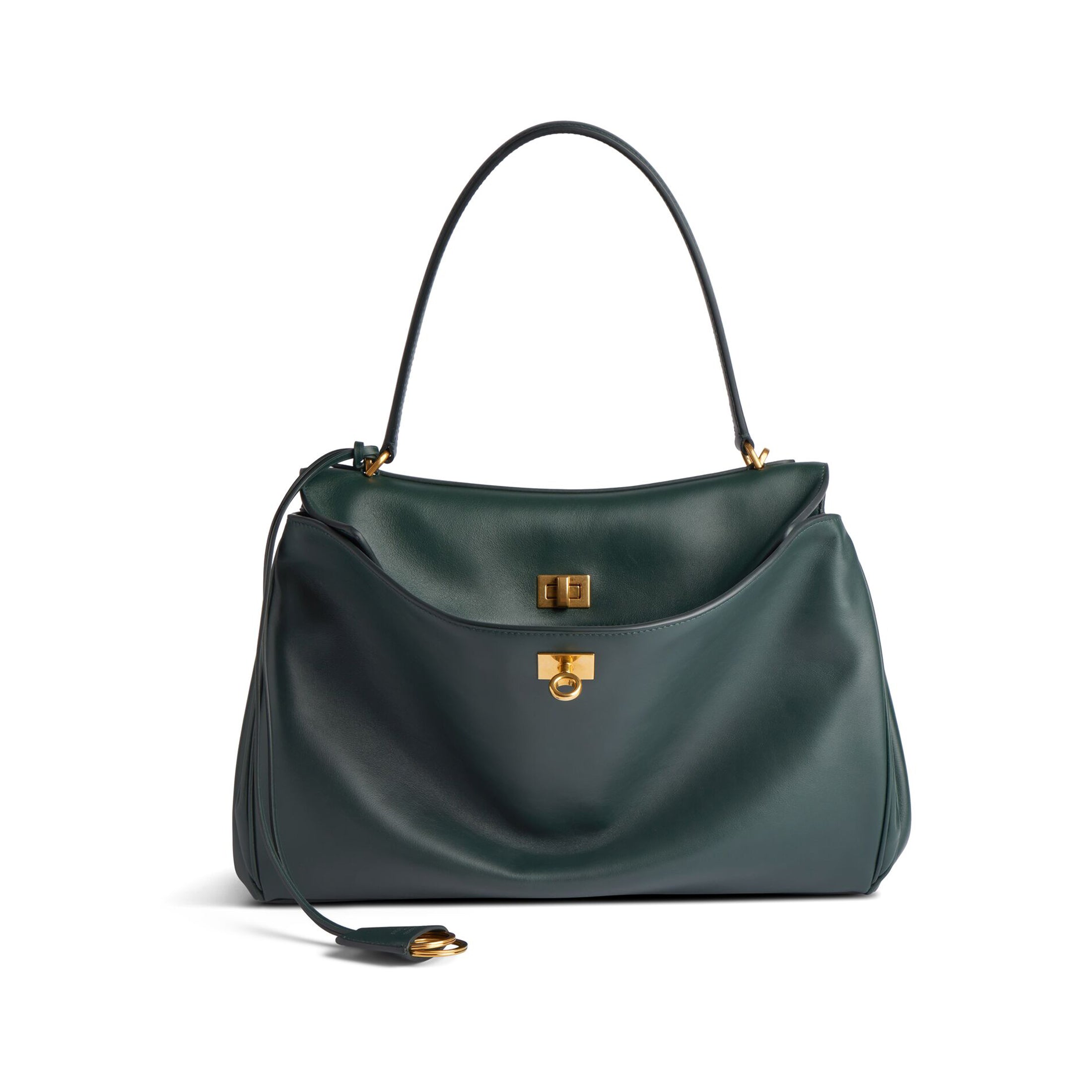 Balenciaga Women's Fashion Rodeo Medium Handbag Casual Pure Color Cowhide Leather Shoulder Crossbody Bags Bags 7897722AA4U1000 Ngvp #9916