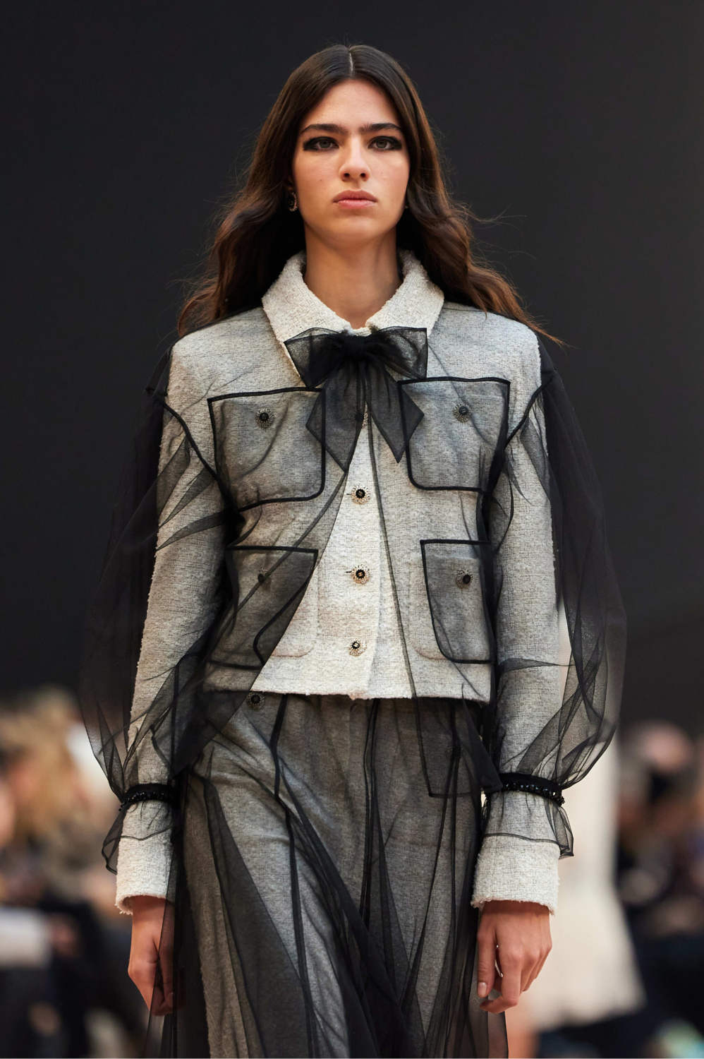 Chanel 25K Fall/Winter Tweed Long-sleeve Single breasted Jacket #333463