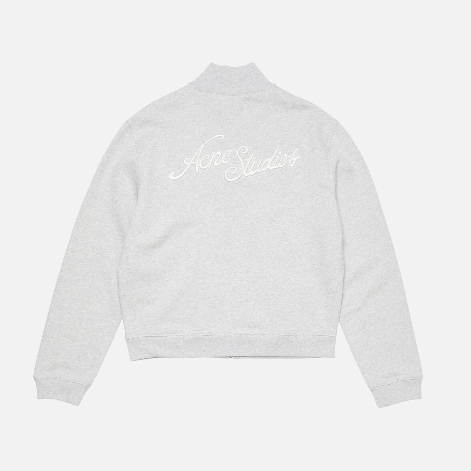 Acne Studios Women's And Men's Spring/fall Fashion Casual Solid Color Minimalist Logo Letter Embroidery Zipper Long Sleeve Sweatshirt Jacket #78317