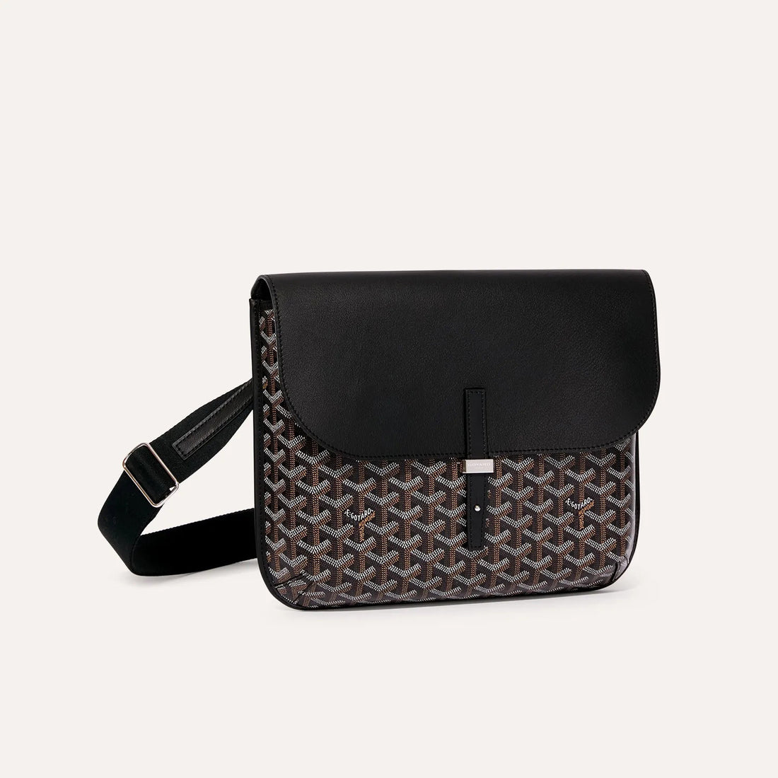 GOYARD Coursier Men's and Women's Solid Color Adjustable Shoulder Strap Canvas Spell Calfskin Messenger Bag Crossbody Shoulder Bags #77783