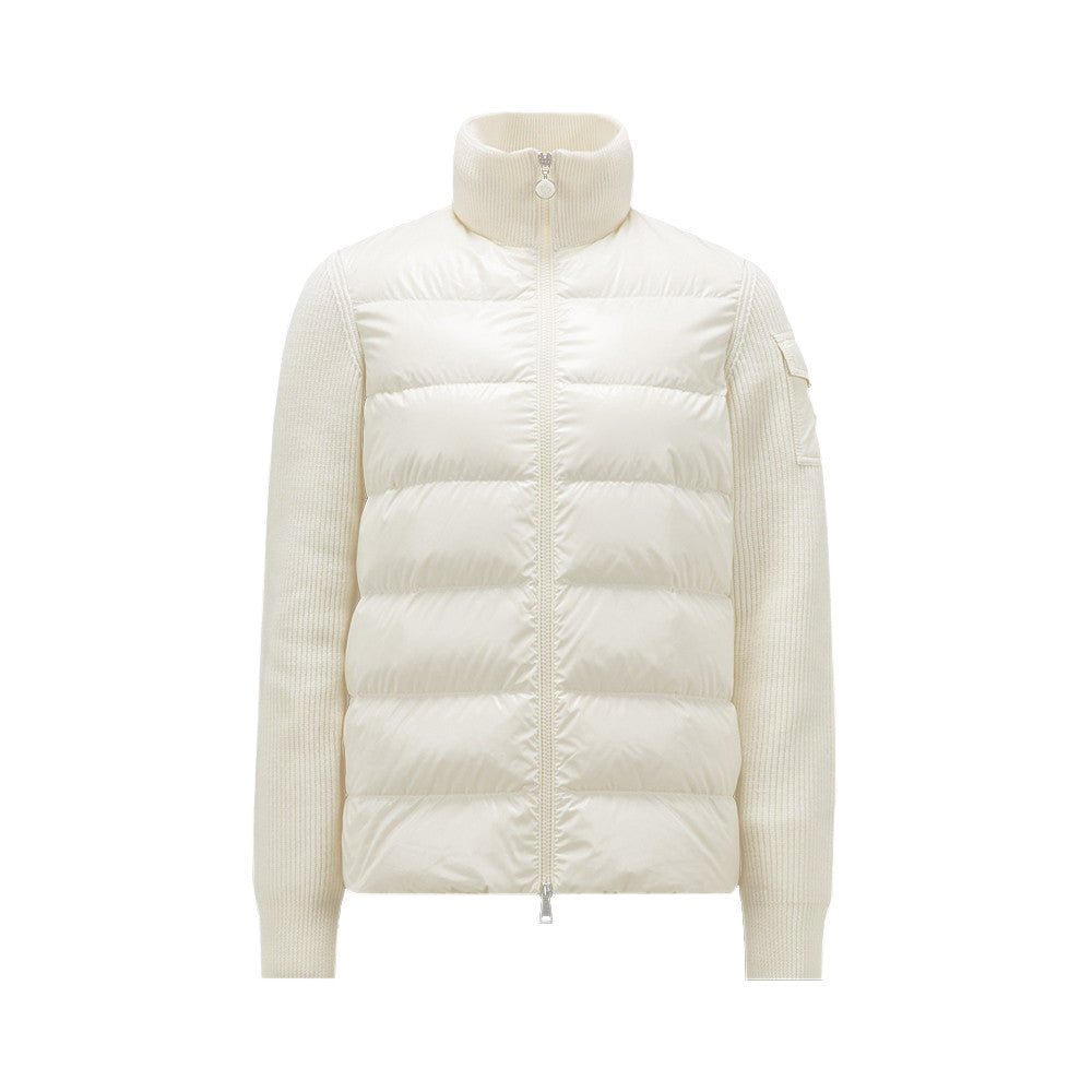 Moncler Cardigan Women's Ski Solid Color Snow Mountain Stand Collar Wool Goose Down Down Jacket#333081