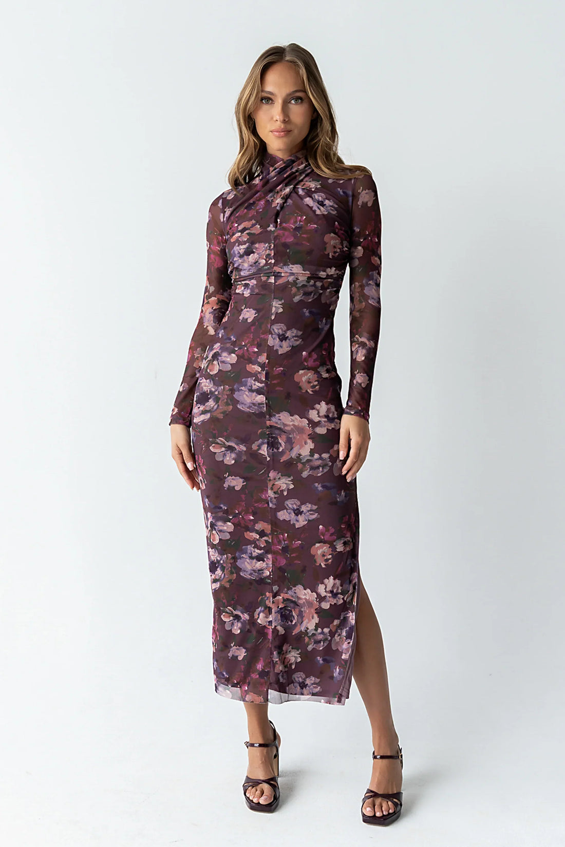 Jovie Floral Mesh Maxi Dress