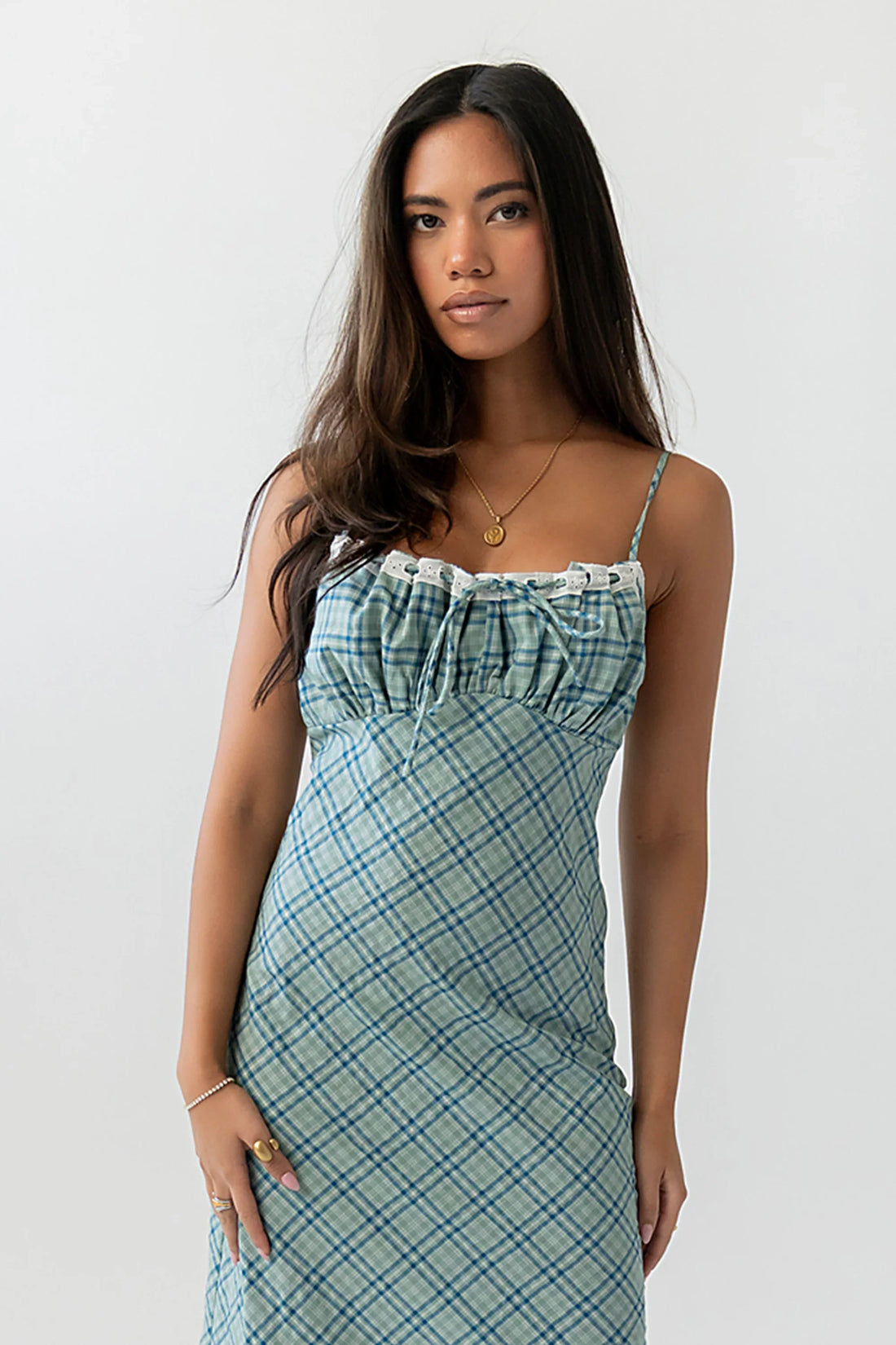 Mylee Plaid Maxi Dress