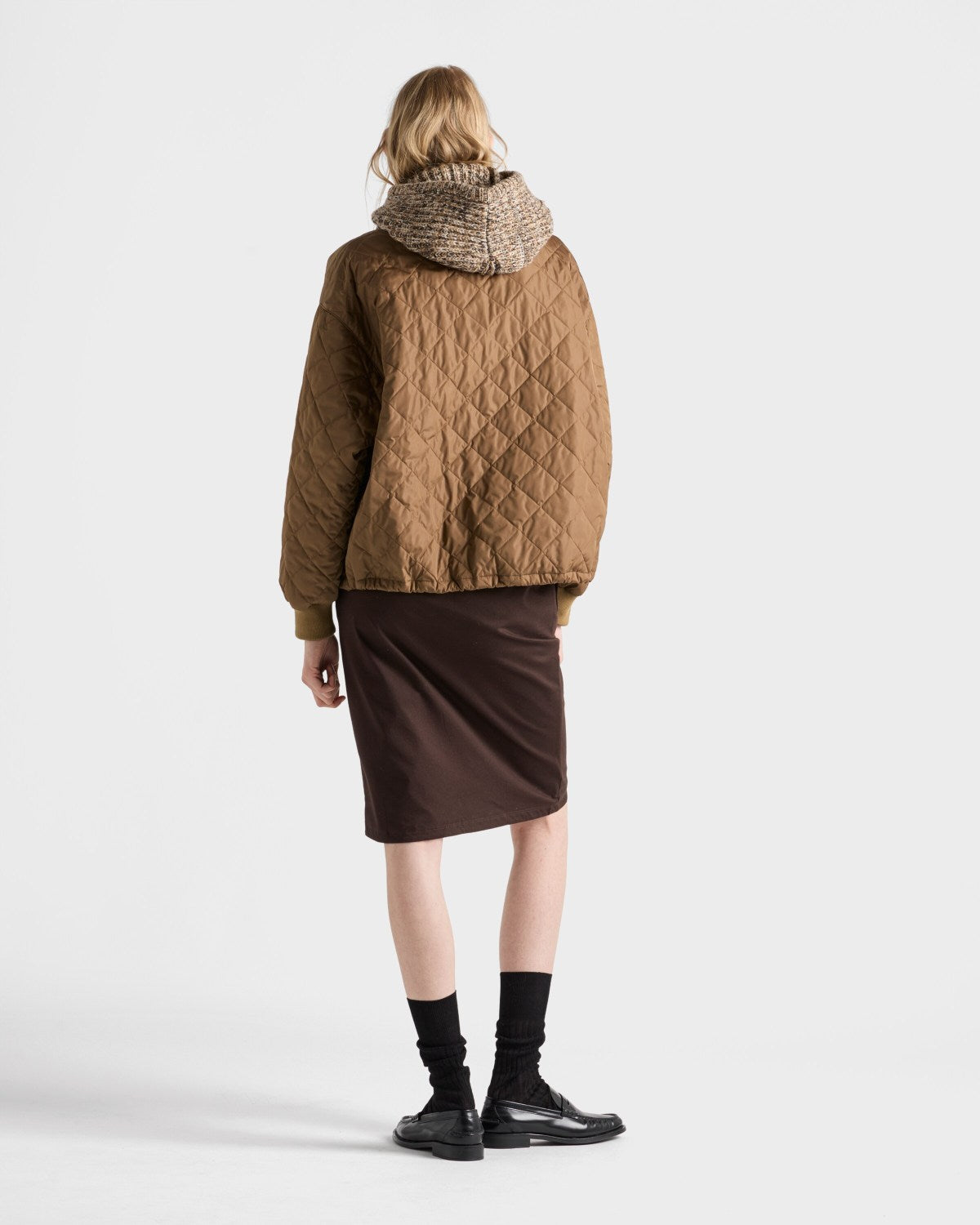 Prada Cork Beige Quilted Light Re-nylon Jacket #326852