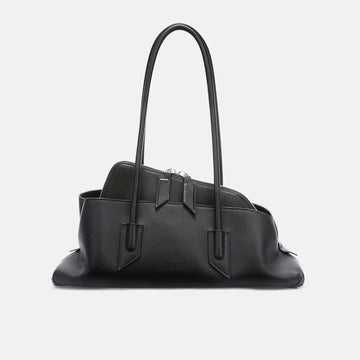 The Attico ''la Passeggiata Small'' Black Top Handle Women's Spring And Summer Fashion Shaped Clutch Bag Underarm Bag Fashion Design Modern Bags Ngvp #1721
