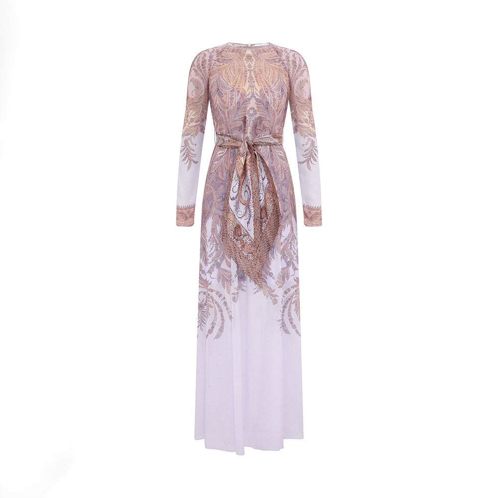 Zimmermann Hypnotic Sheath Dress Lilac Paisley #327394