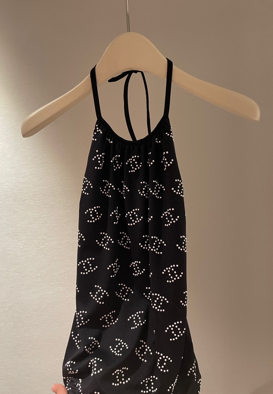 Chane Printed One-Piece Black Swimwear Clothing #375530