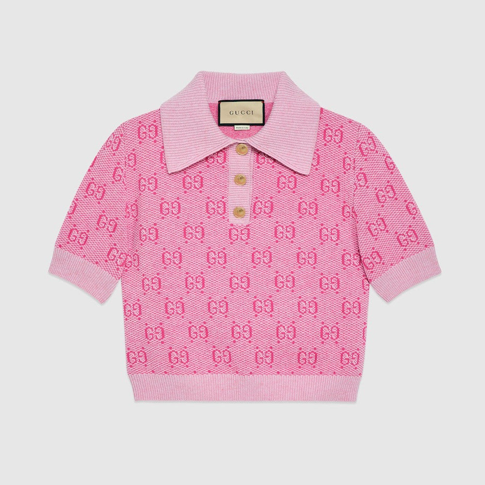 Gucci GG Wool Jacquard Polo #375838