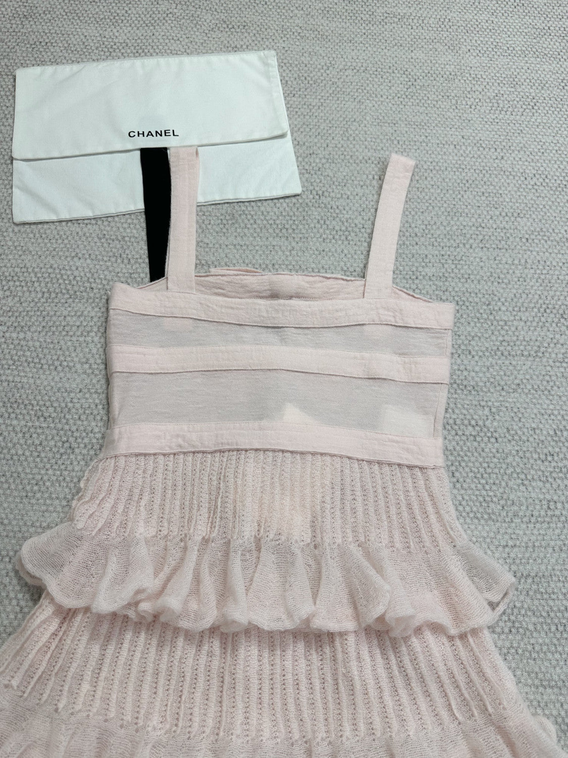 Chanel Dress Mohair and Silk Light Pink #337221