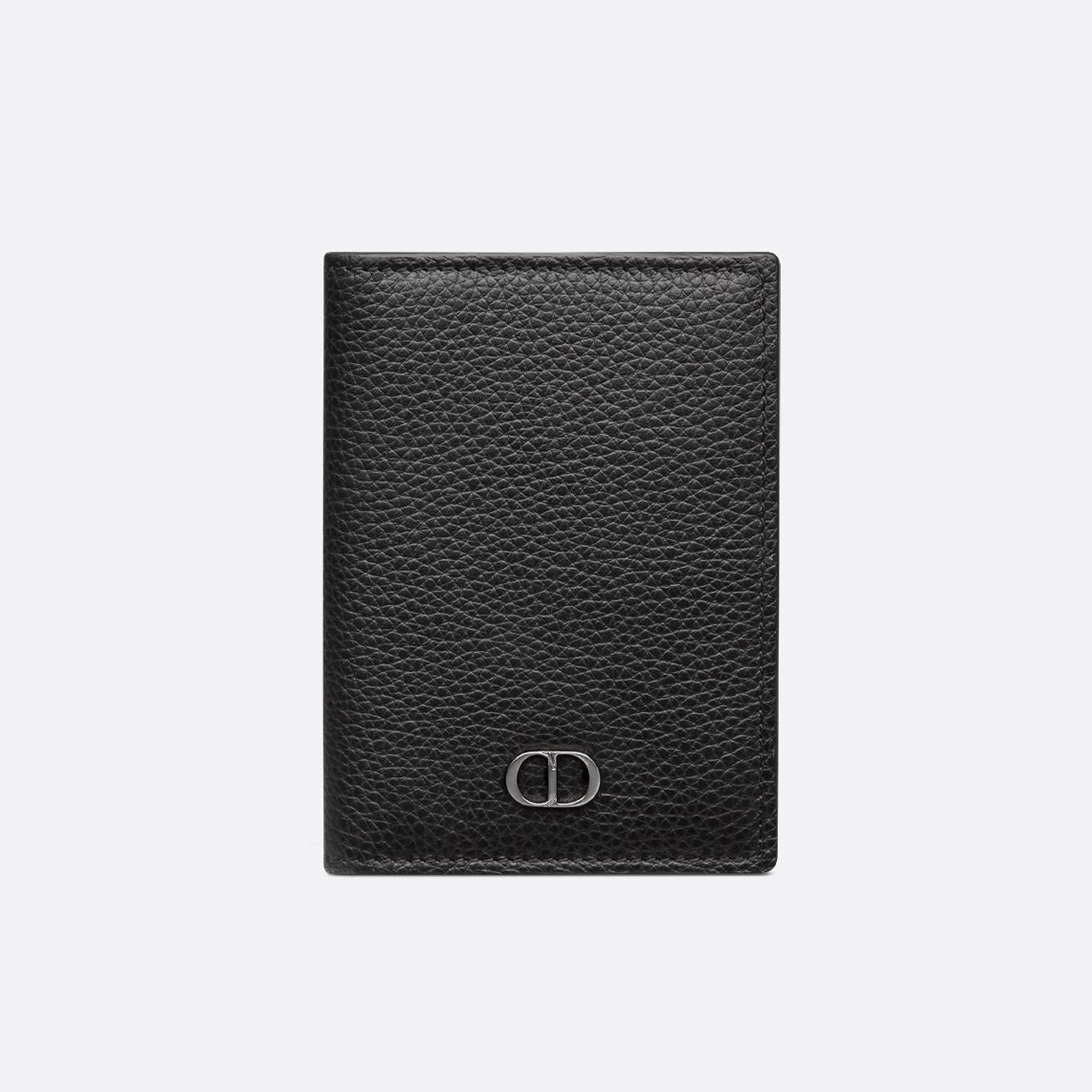 Dior Men's CD lcon Vertical Bifold Card Holder Passport Holder Casual Logo Solid Color Canvas Leather Saddle Passport Cover Wallet Purse Bags Bag 2ADCH169YKK-H00N #81355