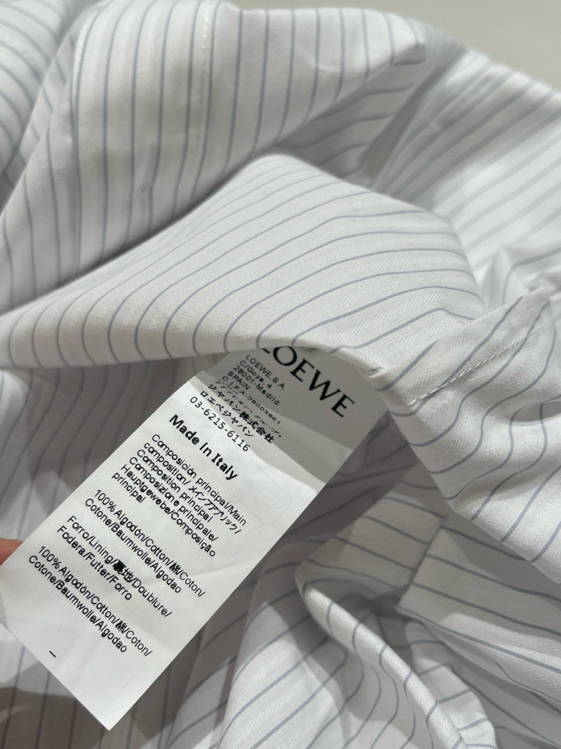 Loewe Belted Blouse in Cotton #315560