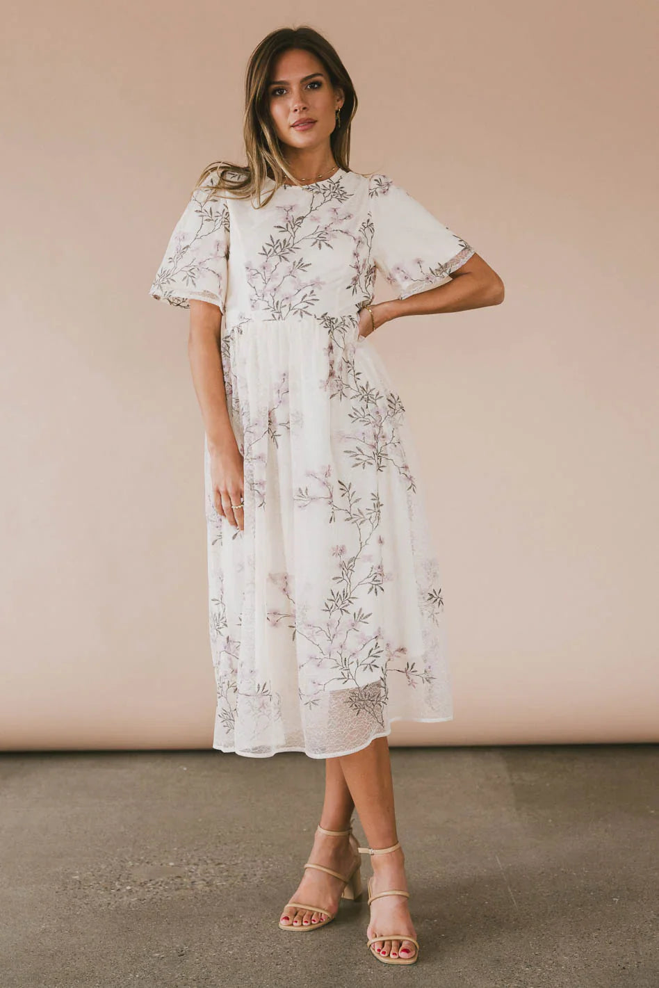 Evelise Floral Midi Dress